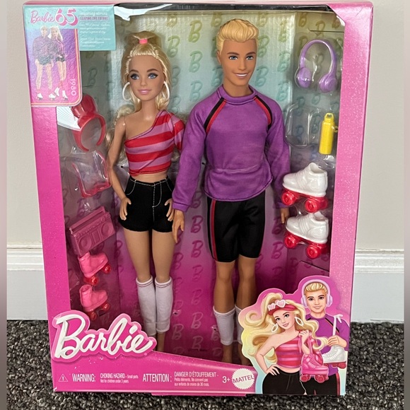 Barbie Other - Barbie Fashionistas Set 65th Anniversary Collectible Roller-Skating